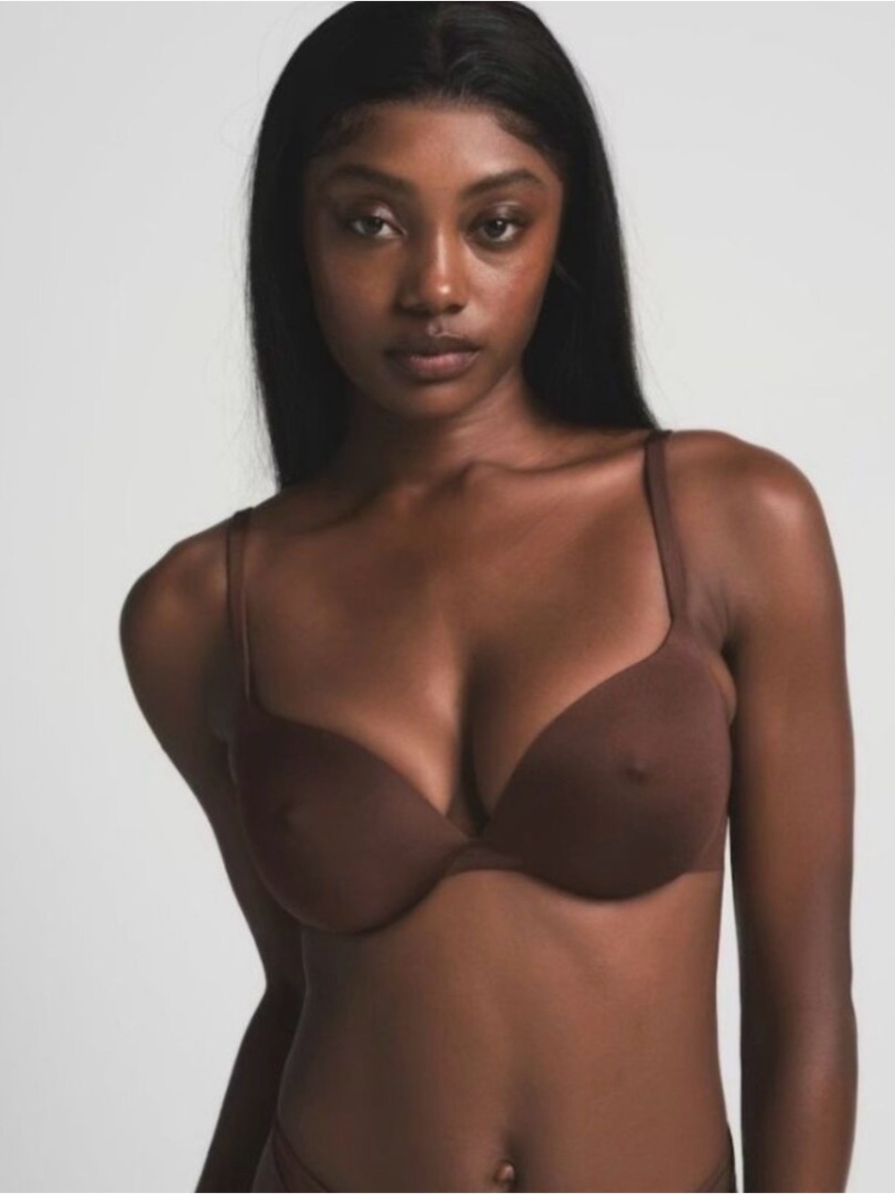 Skims Ultimate Nipple Push-Up Bra NWT Cocoa Brown